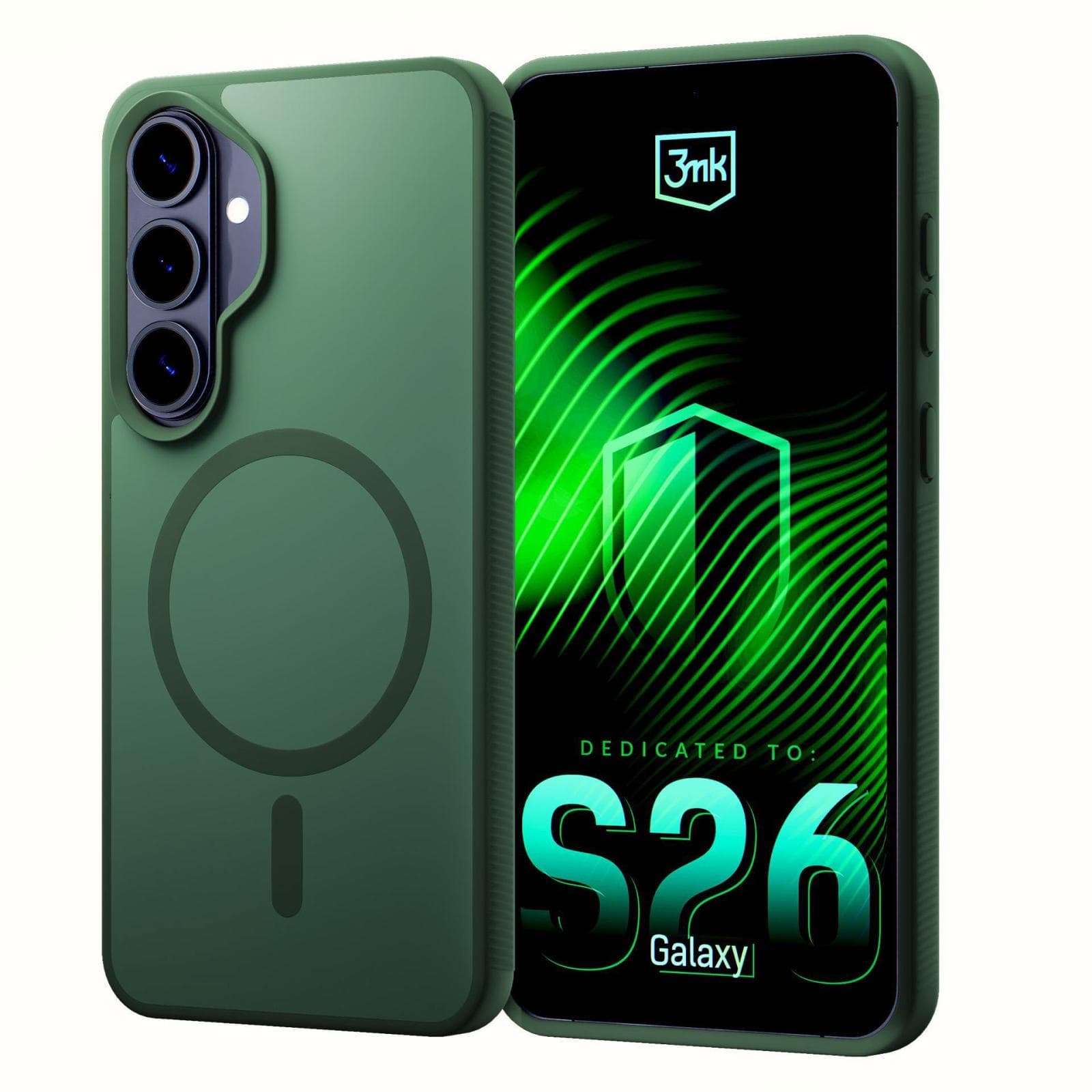 3mk ochranný kryt Smoke MagCase Green pre Samsung Galaxy S26+