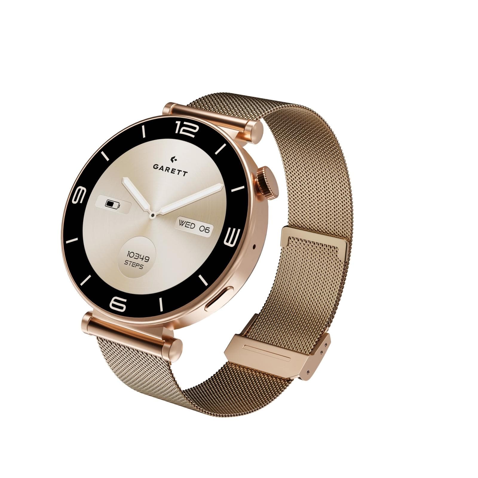 Garett Smartwatch ROSE zlatá, Mesh steel