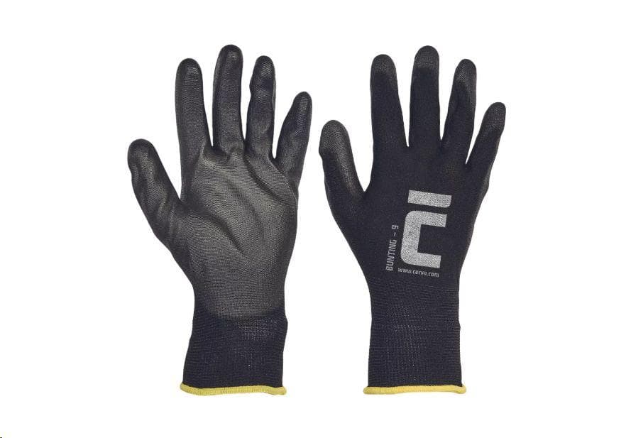 BUNTING BLACK rukavice nylon. PU dlaň - 9