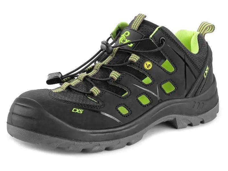 Obuv sandál CXS Universe Solar S1P ESD, čierno-zelená, veľ. 39