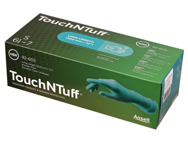 Rukavice Ansell Touch N Tuff 92-600 nepudrované vel.6,5-7 zelené 100ks