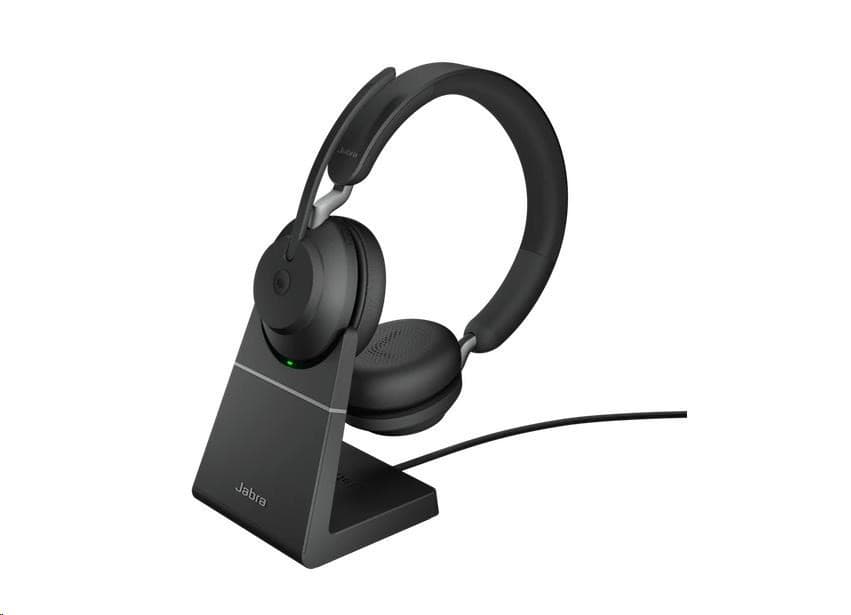 Jabra náhlavná súprava so stojanom Evolve2 65, Link 380c MS, stereo, čierna