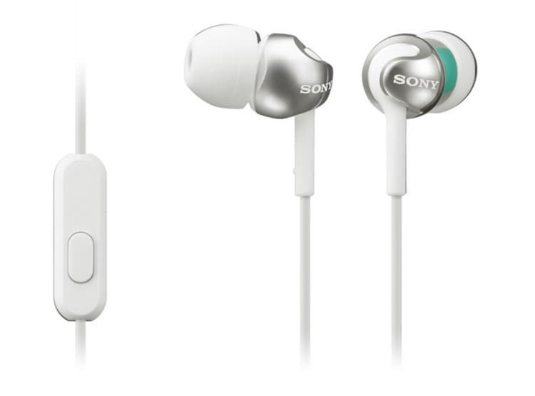 SONY stereo slúchadlá MDR-EX110AP, biela