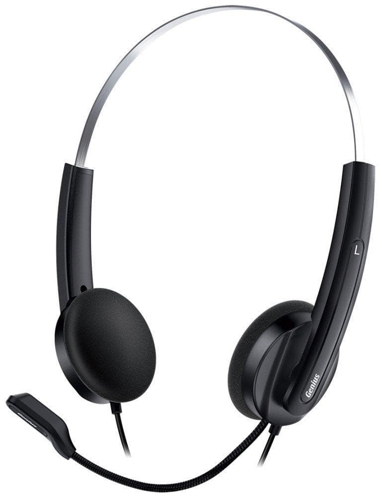 GENIUS slúchadlá HS-220U/ USB/ čierno-strieborný