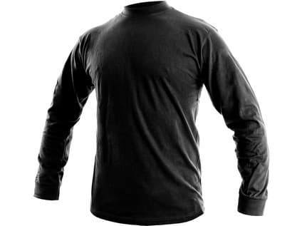 Pánske tričko s dlhým rukávom PETR, čierne, veľ. 4XL