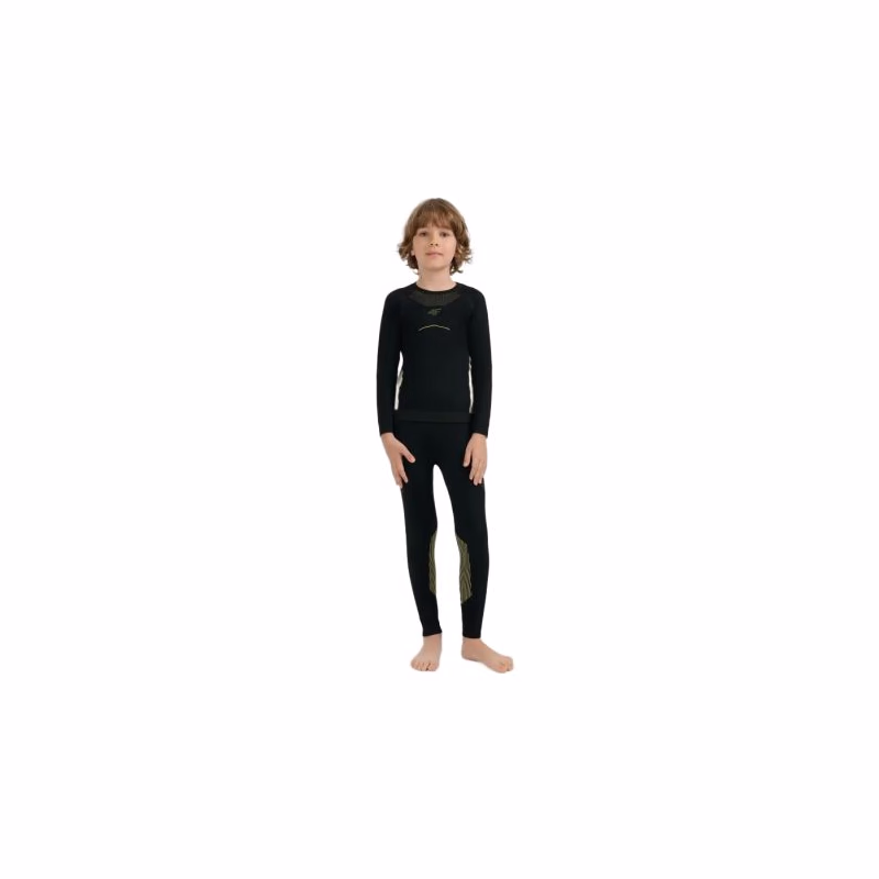 Chlapčenské termoprádlo vrchný a spodný diel 4F JUNIOR SEAMLESS UNDERWEAR M248-4FJWAW25USEAM248-20S-DEEP BLACK