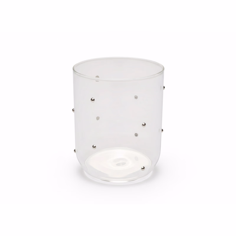 Glam Dots Silver pohár 9 cm