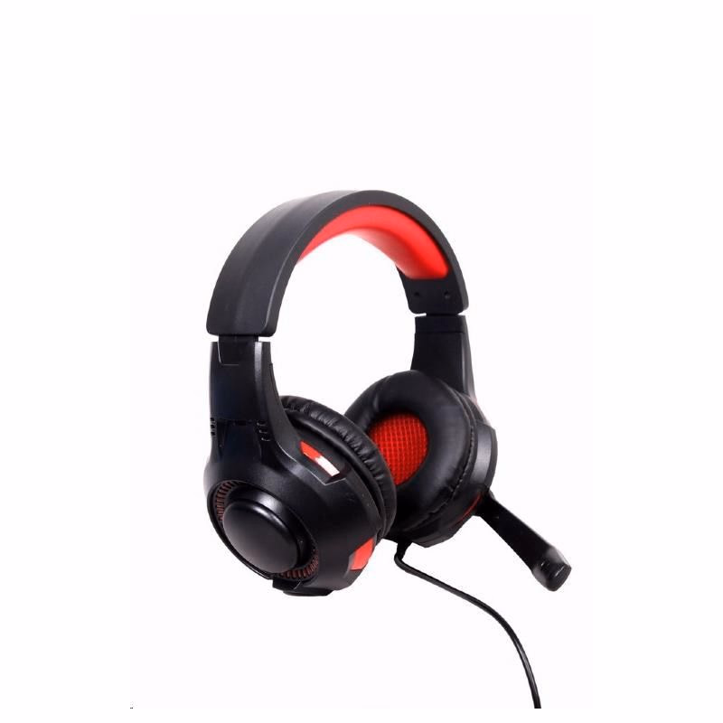 GEMBIRD slúchadlá s mikrofónom GHS-U-5.1-01, gaming, 5.1 surround, čierno-červená, USB