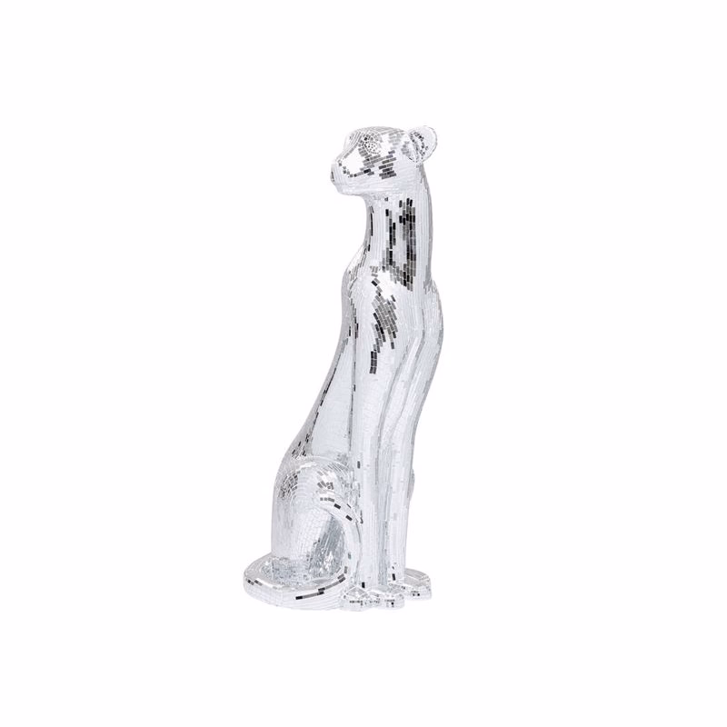 Mosaik Welcome Panther Left XL dekorácia strieborná 150 cm