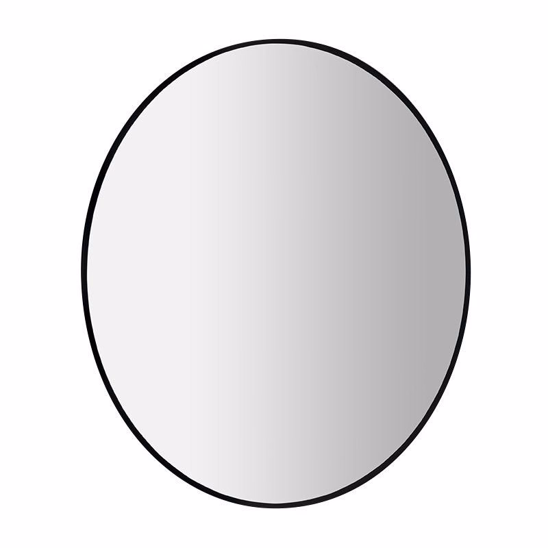 SAPHO - SHARON LED podsvietené zrkadlo Ø 80 cm, čierna mat 31255CI