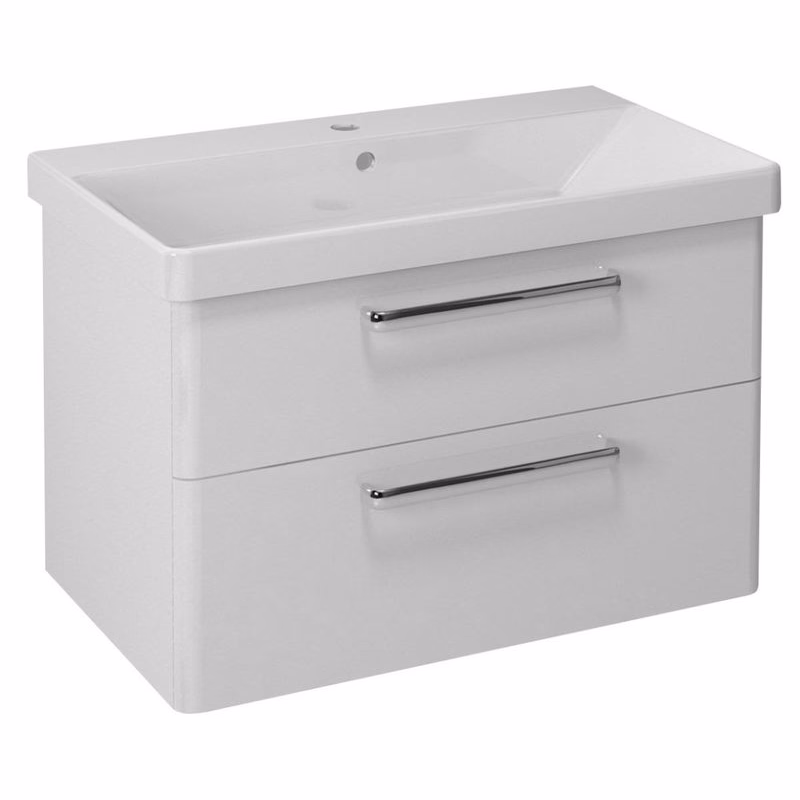 SAPHO - THEIA umývadlová skrinka 75,6x50x44,2cm, 2x zásuvka, biela TH080-3030