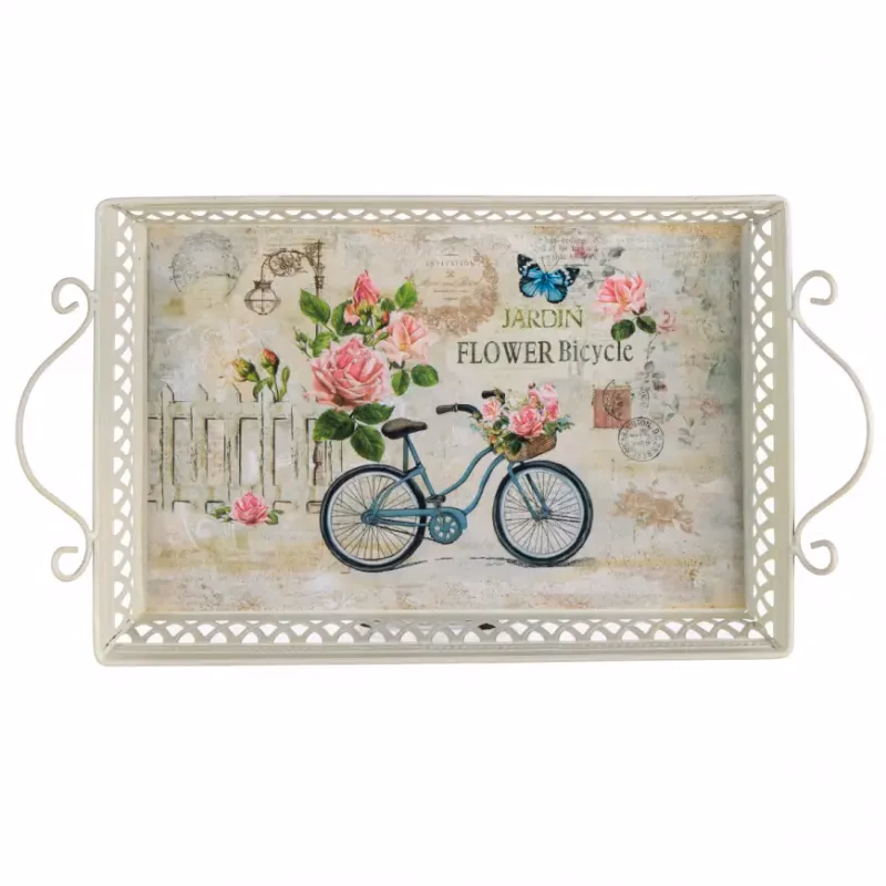 Kovová tácka Bicycle 41x23x4,5/9cm