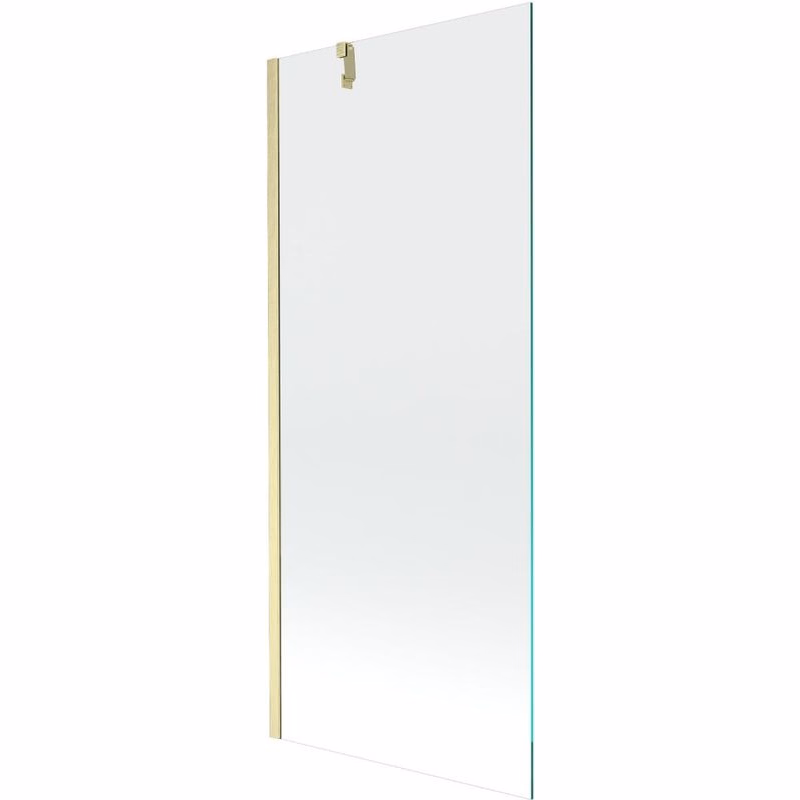 MEXEN/S - Next vaňová zástena FIX 80 x 150, transparent, zlatá kartáčovaná 895-080-000-00-00-55
