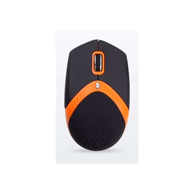 AMEI AM-M101O/Ergonomická/Optická/1 600 DPI/Drôtová USB/Čierna-oranžová