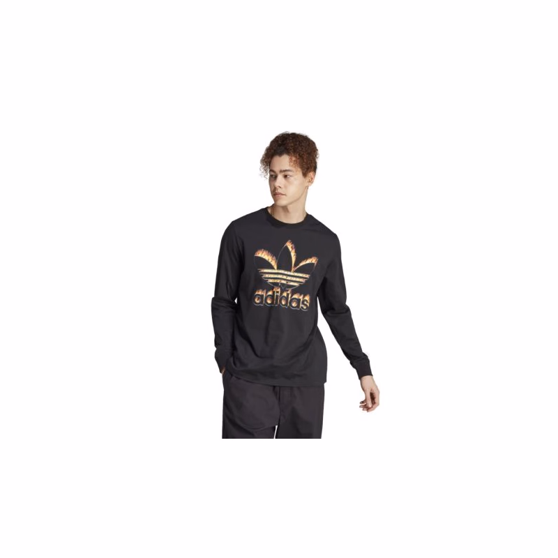 Pánske tričko s dlhým rukávom ADIDAS ORIGINALS TS FIRE LS TEE-IL5196-black