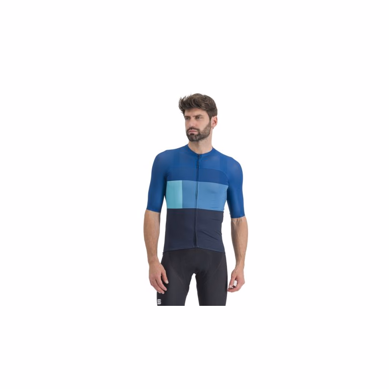 Pánsky cyklistický dres s krátkym rukávom SPORTFUL Snap jersey, galaxy blue dark berry blue