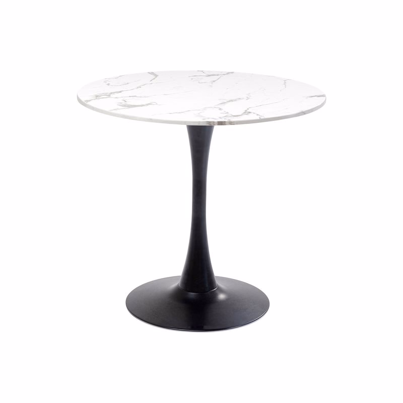 Schickeria jedálenský stôl bielo-čierny Ø80 cm