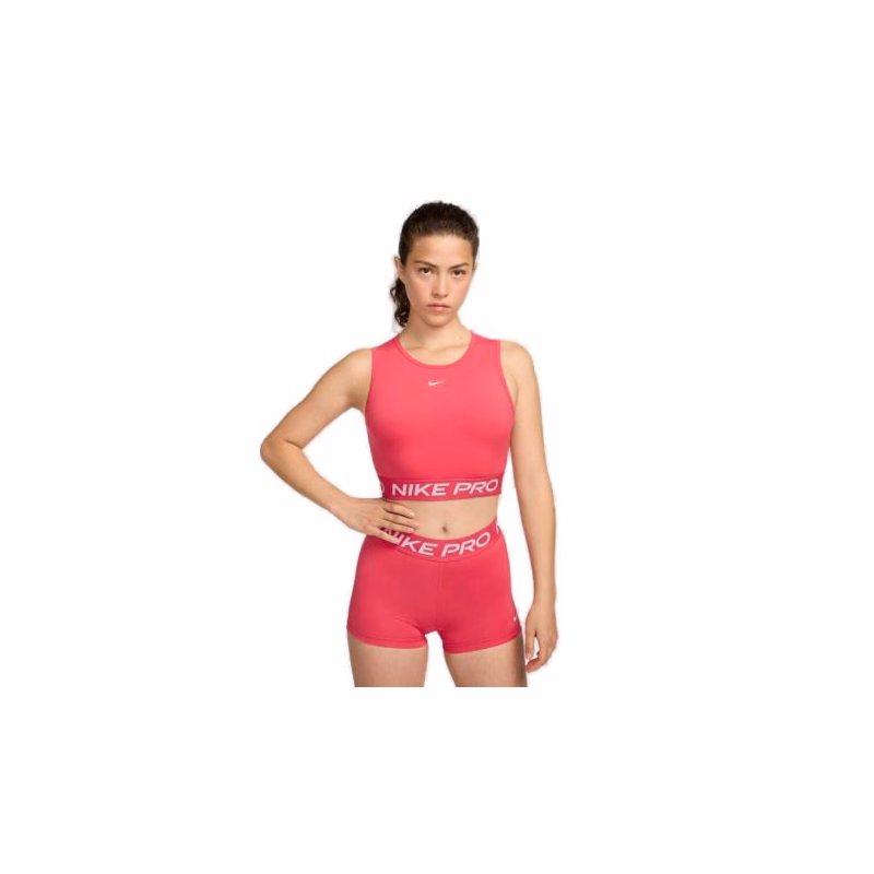 Dámske tréningové tričko s krátkym rukávom NIKE PRO DF 365 CROP TANK-629 ASTER PINK WHITE