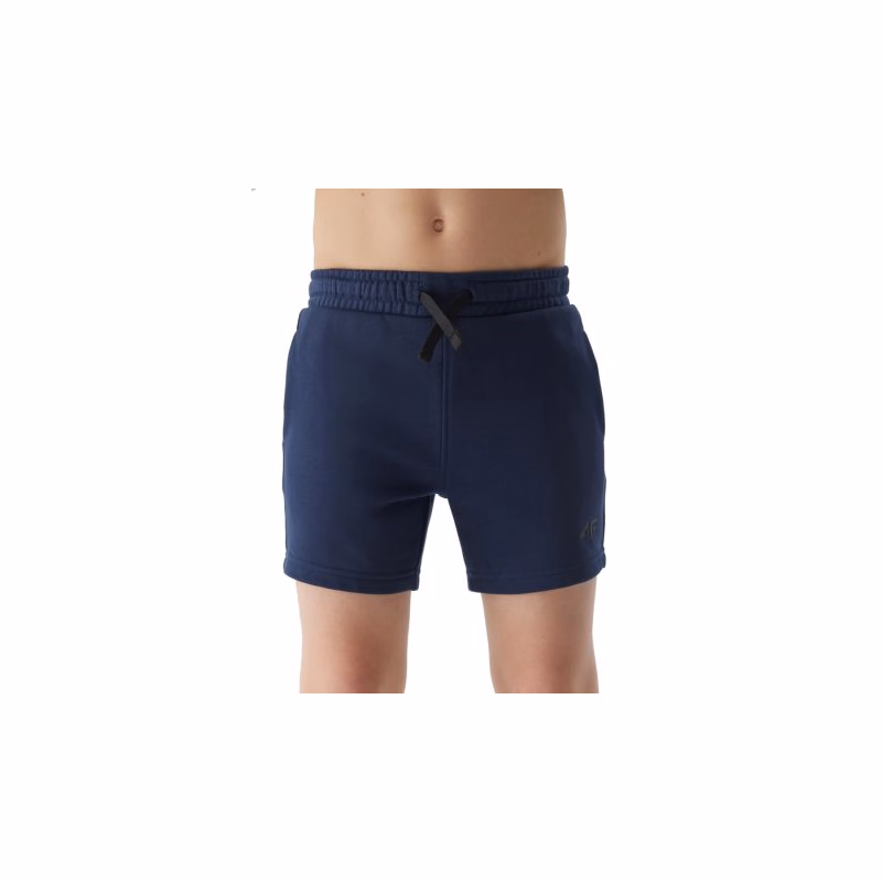 Chlapčenské teplákové kraťasy 4F JUNIOR SHORTS CAS-JWSS24TSHOM272-31S-NAVY