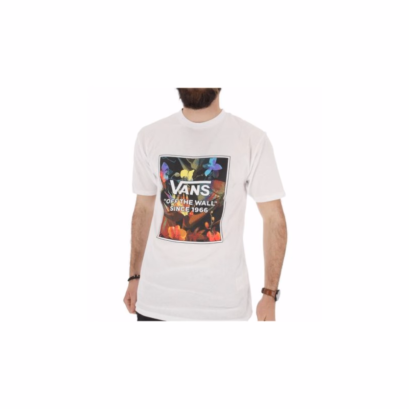 Pánske tričko s krátkym rukávom VANS MN FLORAL TIE DYE -B WHITE