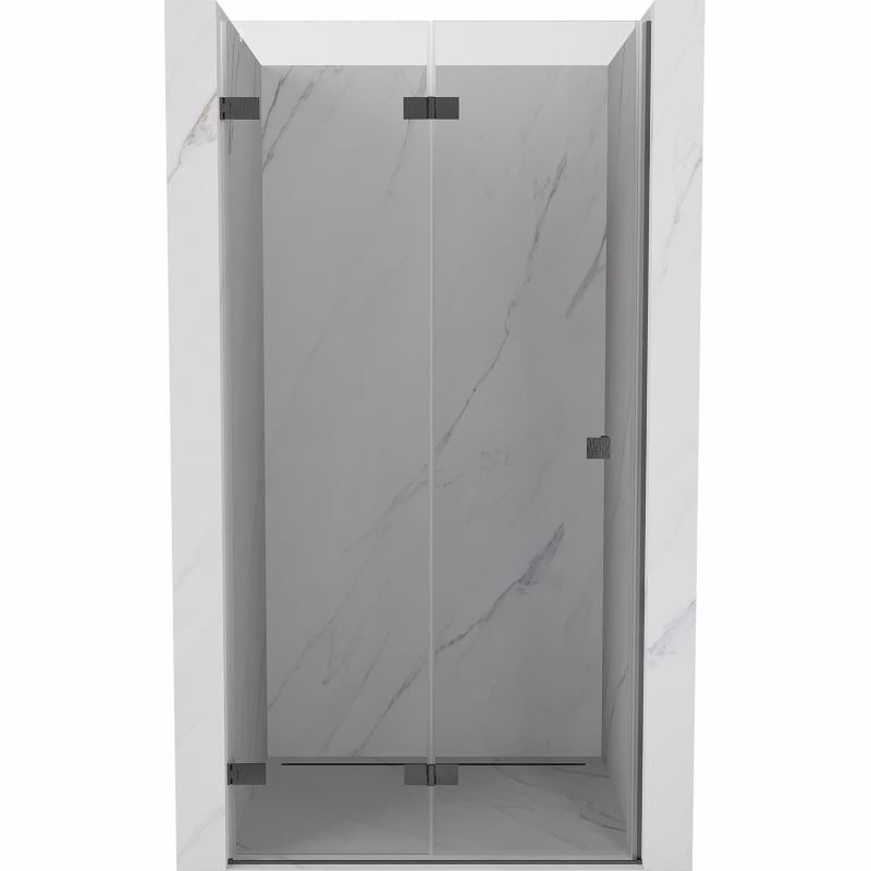 MEXEN/S - Lunar-F skladacie sprchové dvere ľavé 95, transparent, grafit kartáčovaná 836-095-000-66-00-L