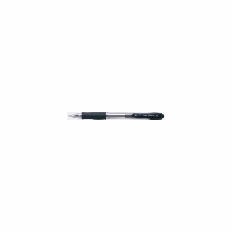 Guľôčkové pero Pilot super grip 0,7mm čierne / náplň 2110 telo číre