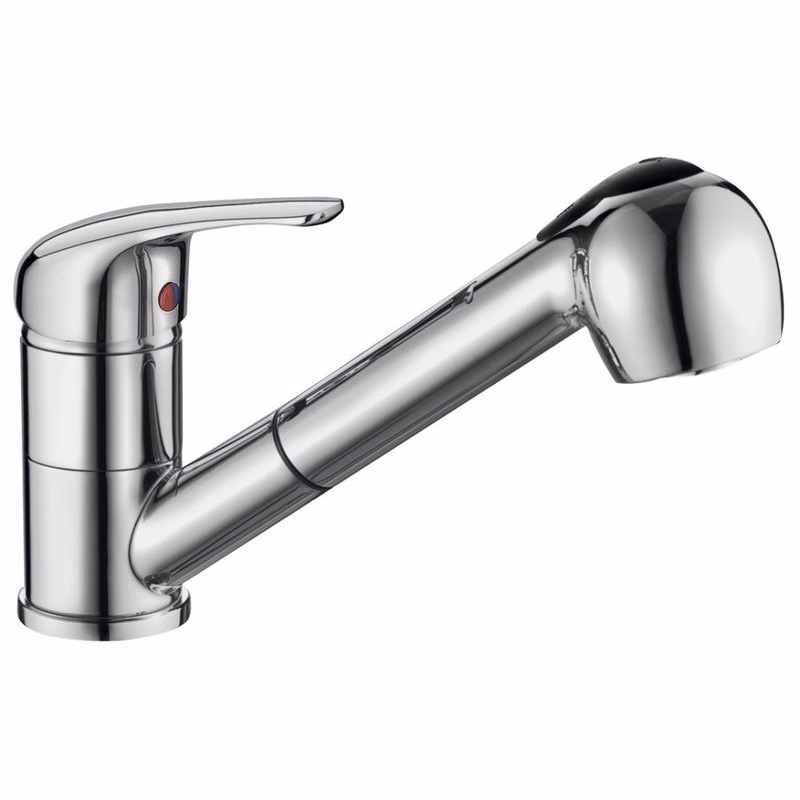 AQUALINE AQUALINE 40 stojánkova drezová batéria s výsuvnou sprškou, chróm 52137