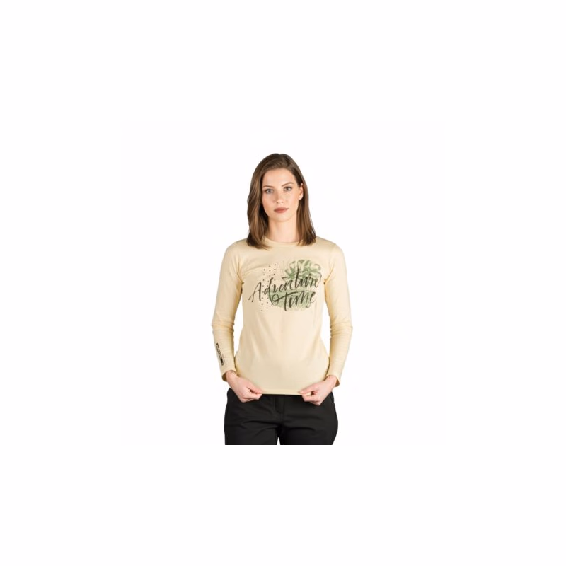 Dámske turistické tričko s dlhým rukávom NORTHFINDER DIYA-529creamwhite