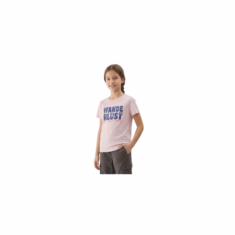 Dievčenské tričko s krátkym rukávom 4F JUNIOR TSHIRT F2884-56S-LIGHT PINK