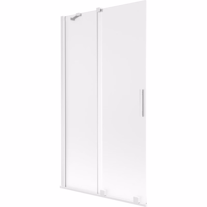 MEXEN/S - Velar dvojkrídlová posuvná vaňová zástena 100 x 150, dekor, biela 896-100-000-31-20