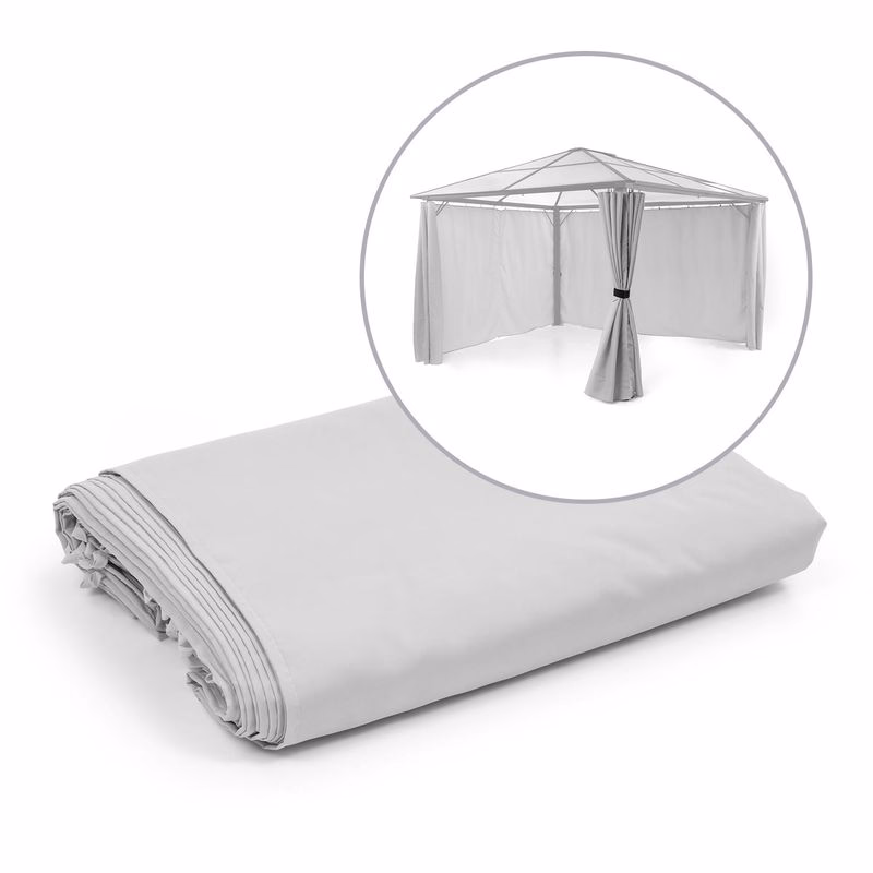 Blumfeldt Pantheon Solid Sky, bočné steny pre altánok, 4 steny, 3 x 4 m, 140 g/m²