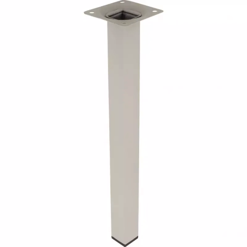 Štvorcová nábytková noha 30 cm biela
