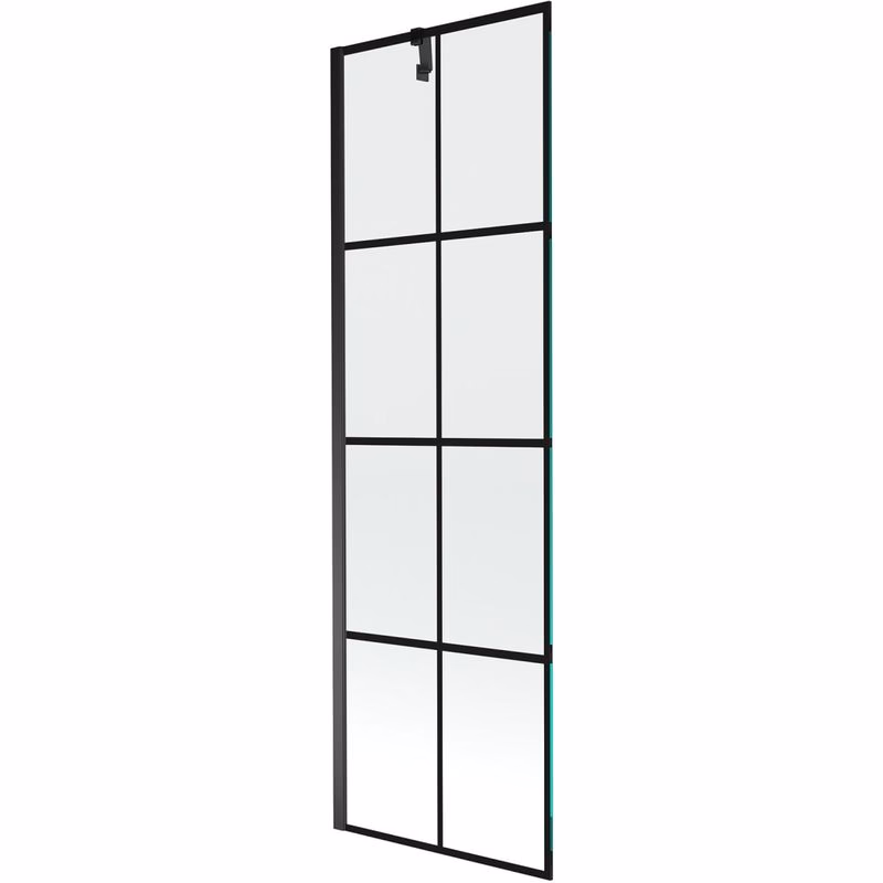 MEXEN/S - Next vaňová zástena FIX 60 x 150, čierna dekor, čierna 895-060-000-00-77-70