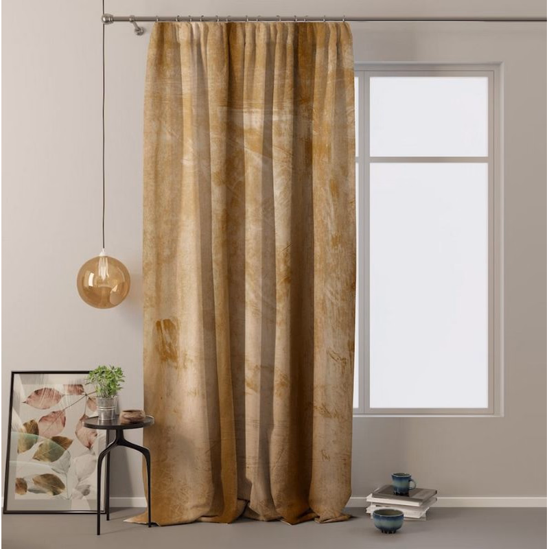 ArtFlhf Tieniaci záves VELVET PLEAT P | 140 x 270 cm Farba: Horčicová