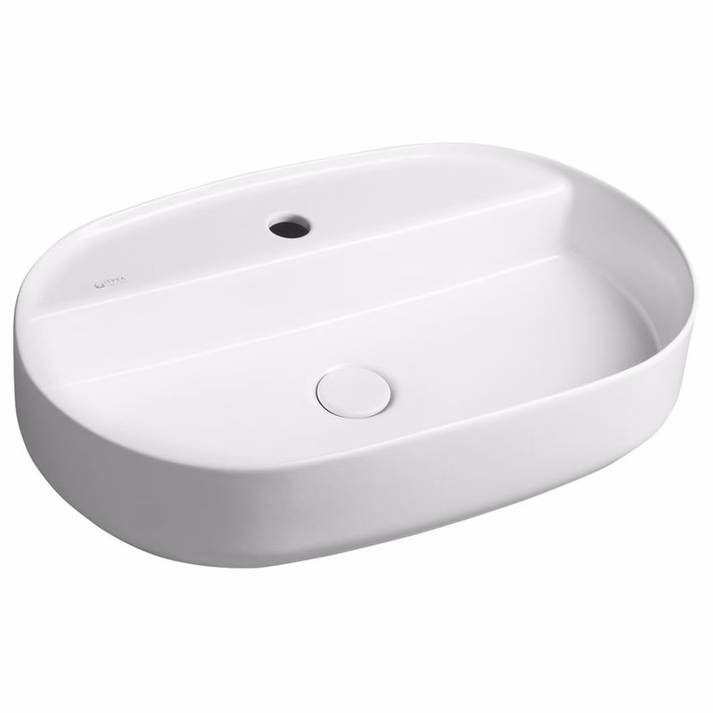 ISVEA - INFINITY OVAL keramické umývadlo na dosku, 60x40cm, matná biela 10NF65060-2L
