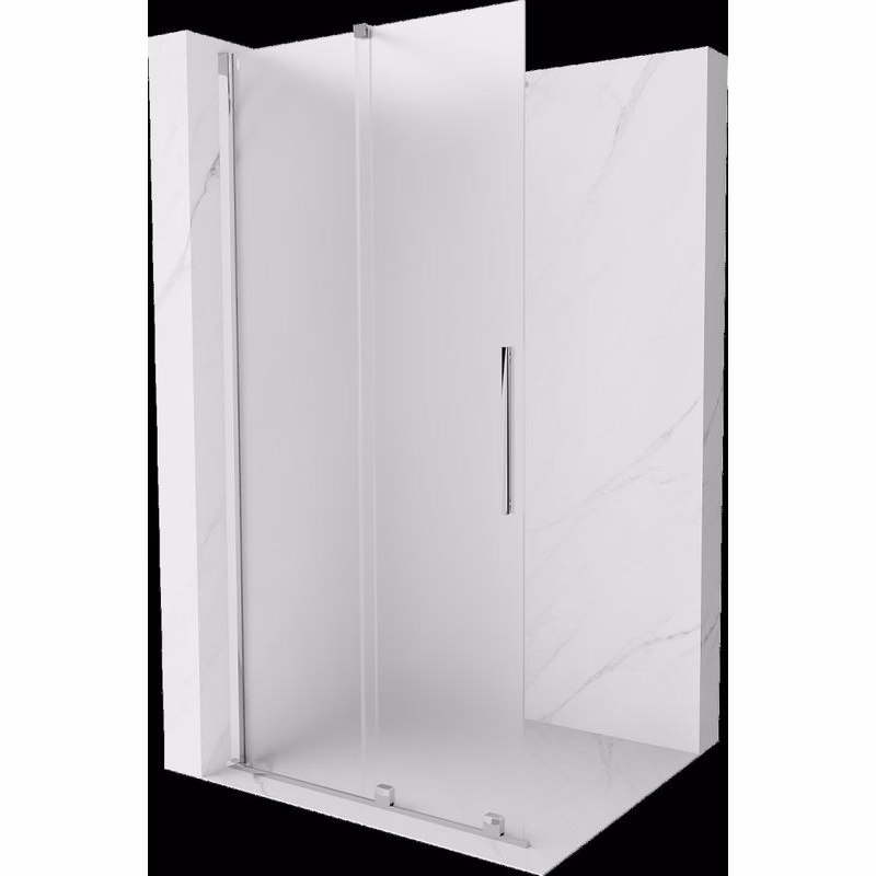 MEXEN/S - Velar Sprchová zástena posuvná Walk-in 100 x 200, dekor 8 mm, chróm 871-100-000-33-01