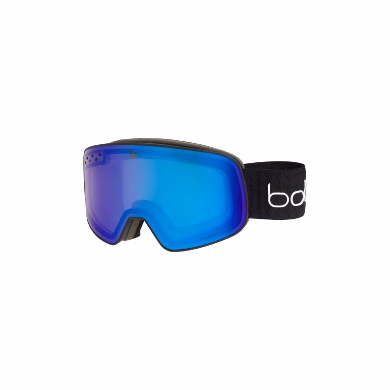 Lyžiarske okuliare BOLLE NEVADA Black Cross Matte - Phantom+ Blue Semi-Polarized Photochromic Cat 1 to 3