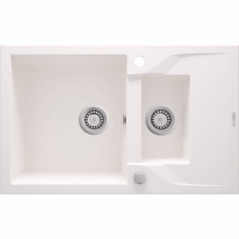 DEANTE DEANTE - Andante alabaster - Granitový drez, 1.5 - bowl s odkvapkávačom ZQN_A513