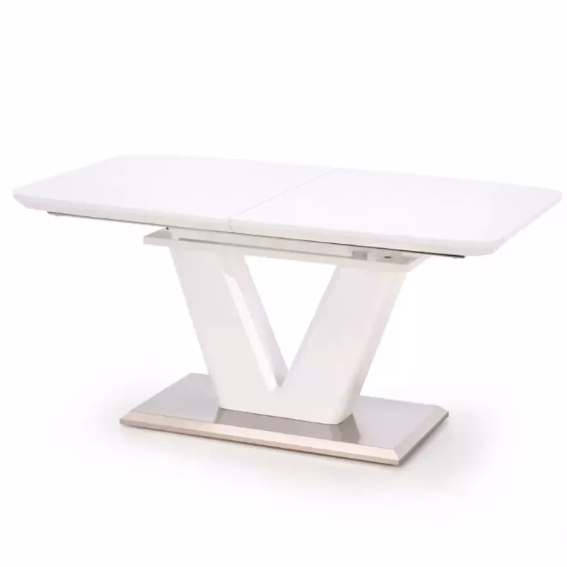Rozkladací stôl Mistral 160/220x90cm Mdf/Oceľ – Biely
