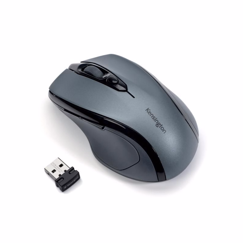 Kensington Pro Fit/Ergonomická/Optická/Pre pravákov/1 600 DPI/Bezdrôtová USB/Čierna-strieborná
