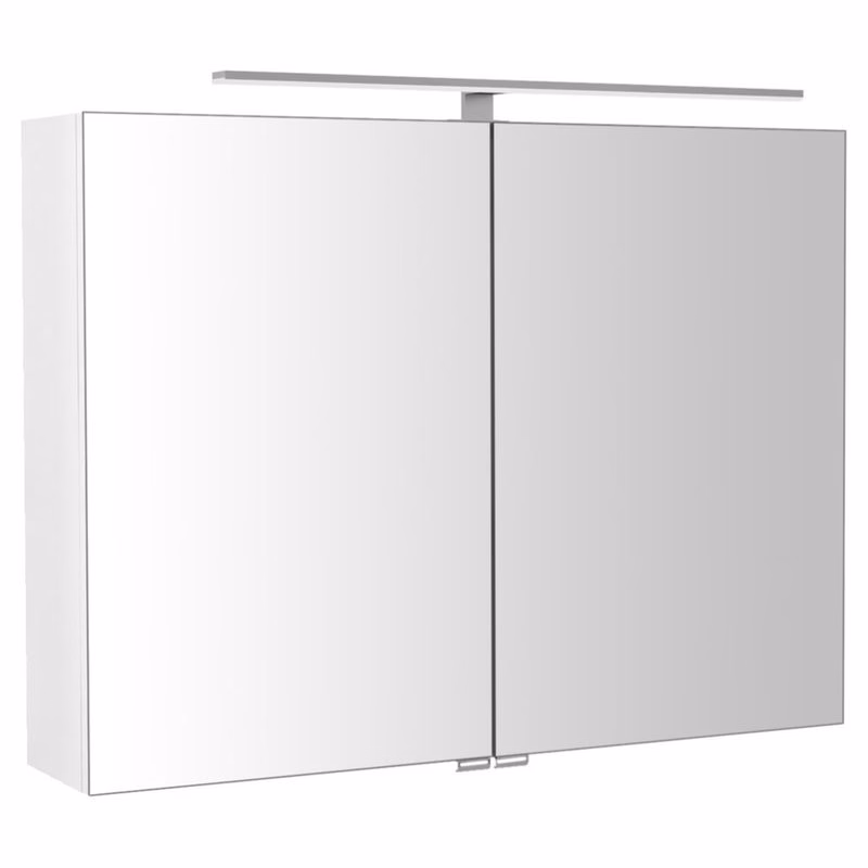 SAPHO - RIWA galérka s LED osvetlením, 81x70x17cm, biela lesk RIW080-0030