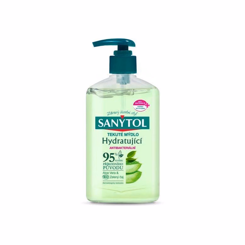 Mydlo tekuté Sanytol hydratujúce aloe a zelený čaj 250ml