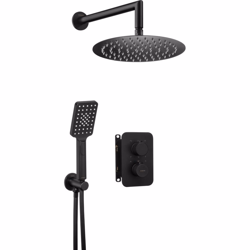 DEANTE DEANTE - Therm čierna - Sprchový set pod omietku, s termostatickou BOX BXYZNEBT