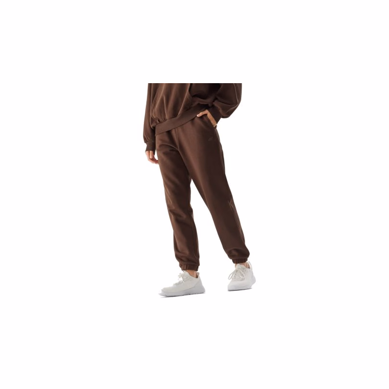 Dámske tepláky 4F TROUSERS-AW23TTROF455-81S-BROWN