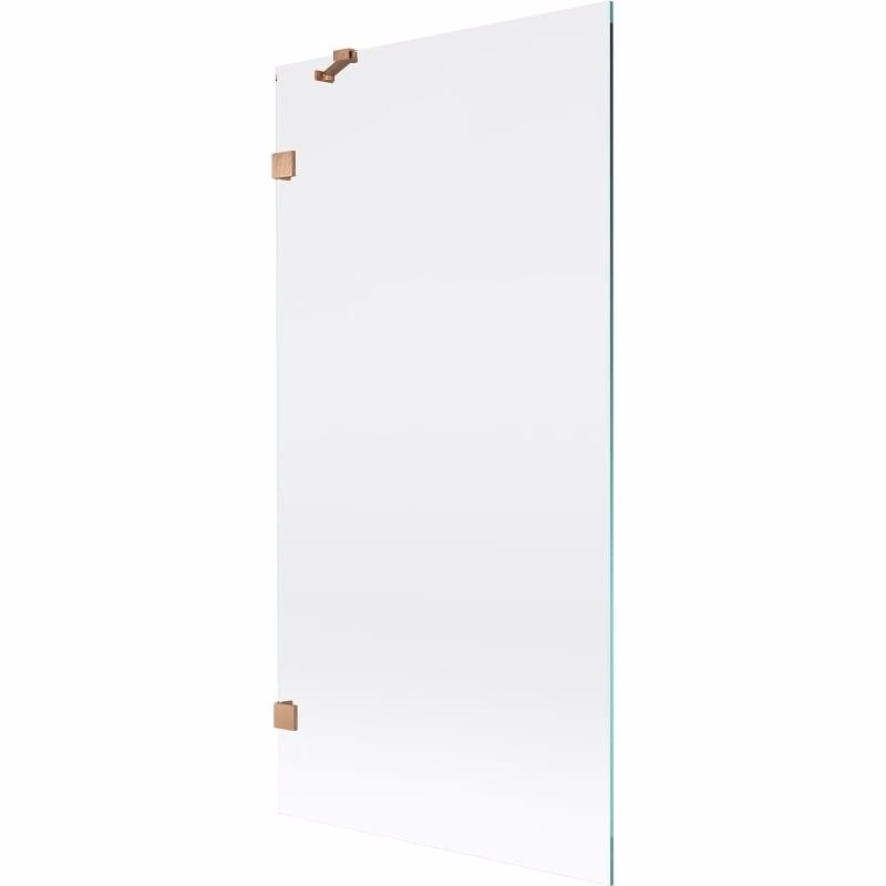 MEXEN/S - Lunar vaňová zástena FIX 90 x 150, transparent, meď kartáčovaná 897-090-000-65-00