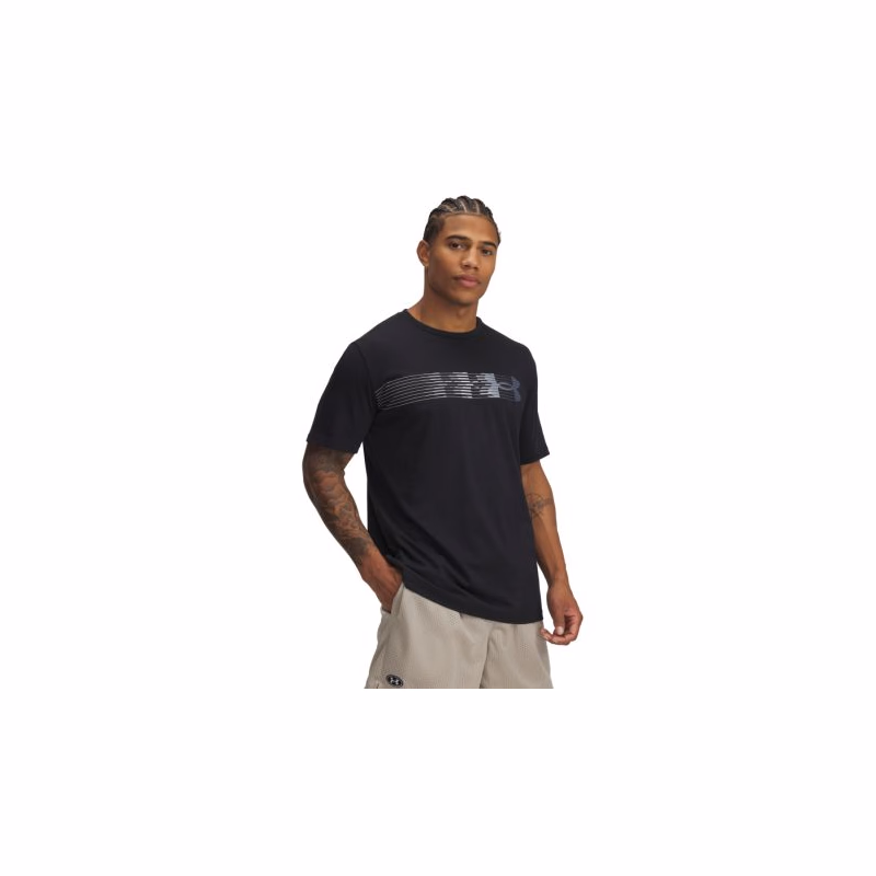 Pánske tričko s krátkym rukávom UNDER ARMOUR UA M LC FLY IN LOGO SS-BLK