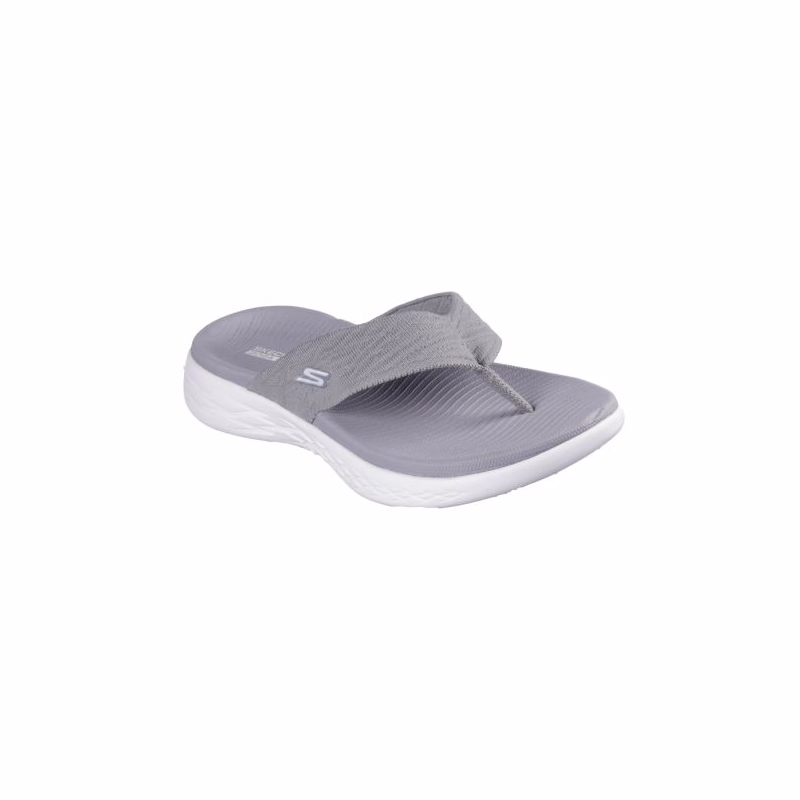 Dámske žabky (plážová obuv) SKECHERS On The Go 600 Sunny W grey white