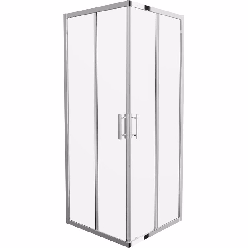 MEXEN - Rio sprchovací kút štvorcový 90x90, transparent, chróm 860-090-090-01-00
