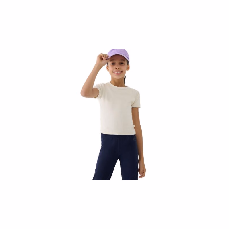 Dievčenské tričko s krátkym rukávom 4F JUNIOR TSHIRT F1852-12S-CREME