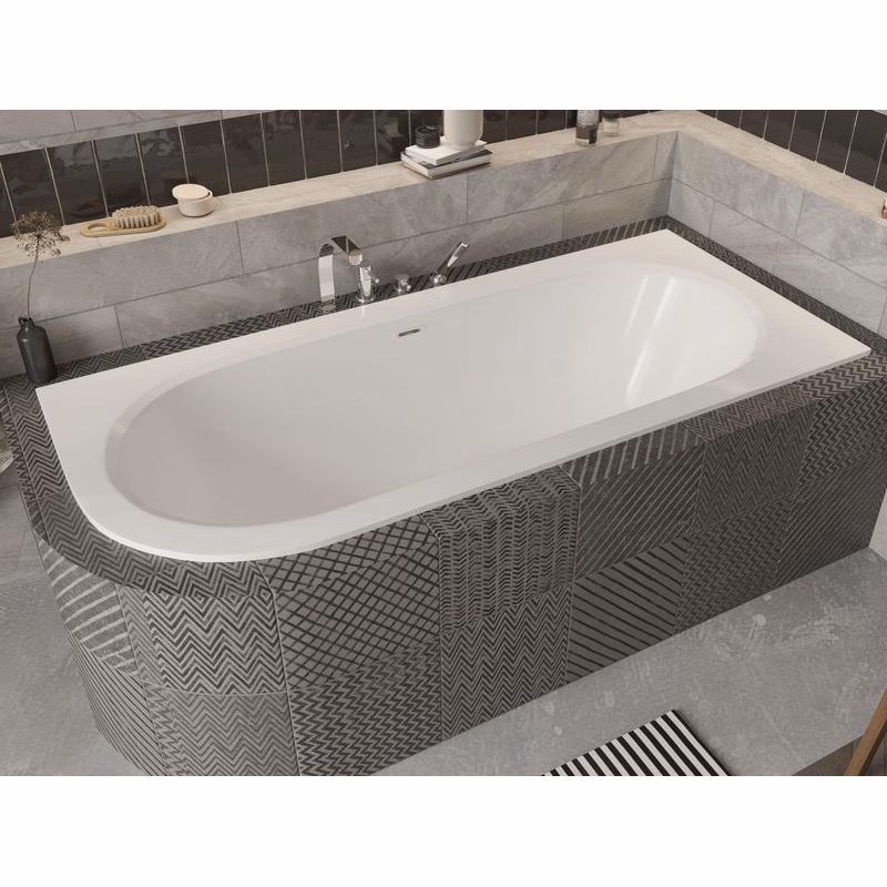 BESCO - Asymetrická vaňa AVITA SLIM+ - Nožičky k vani - Bez nožičiek, Rozmer vane - 180 × 80 cm, Spôsob prevedenia - Ľavé VANAVIT18SLIMLP